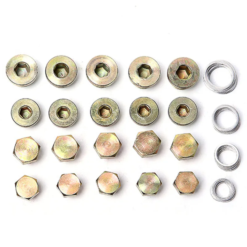 

64Pcs Oil Pan Thread Repair Kit Sump Gearbox Drain Plug Tool Set
