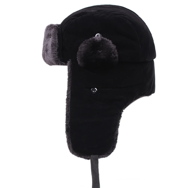 Soviet Military Badge Russian Ushanka Bomber Hat Pilot Hat Faux Rabbit Winter With Fur Earmuffs Snow Ski Mask Beanies balaclava hat winter hat knitted hat fashion hat fur hat cotton hat earflap hat faux fur hat