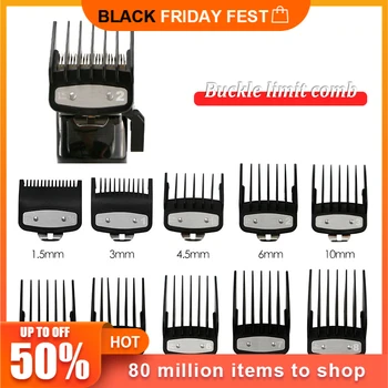 

10pcs/set stainless steel hanging buckle limit comb universal electric clipper limit comb positioning comb hair clipper caliper