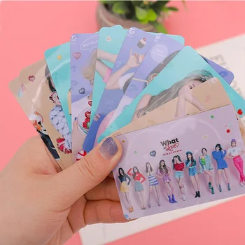 

10Pcs/Set K-POP TWICE Album What Is Love Sticky Photo Cards Crystal Card Stickers For Fans Gift