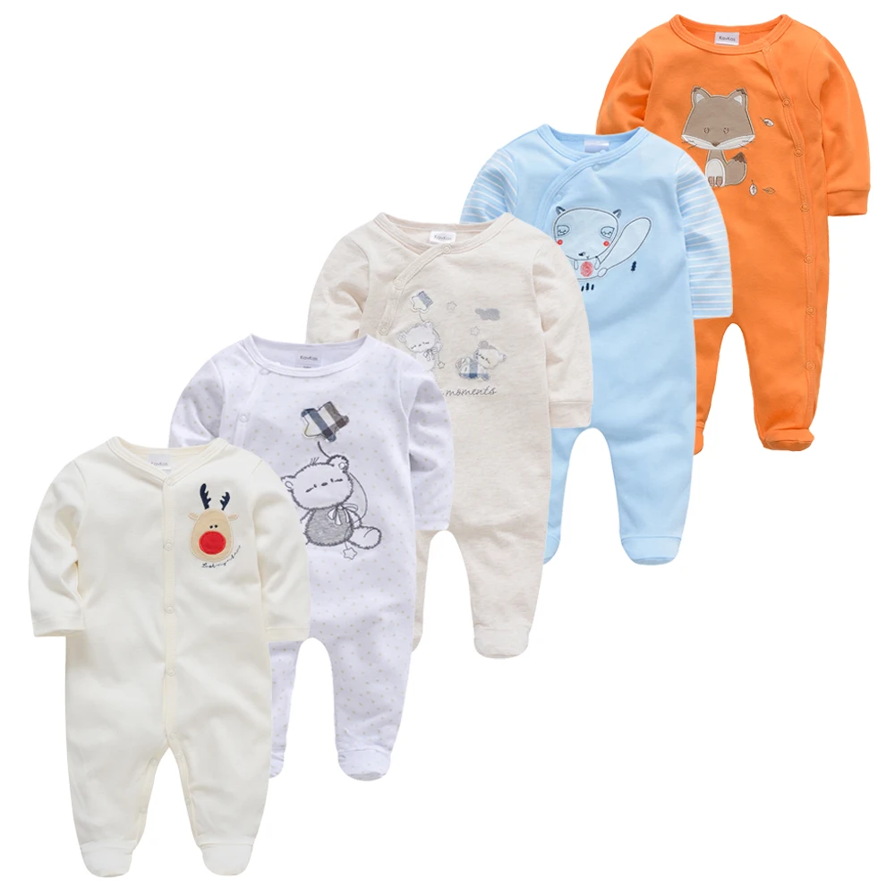 5pcs 3pcs Boy Pijamas Toddler Girls Pyjamas bebe fille Cotton Soft ropa bebe Newborn Sleepers Baby Pjiamas Cute Sleepsuits