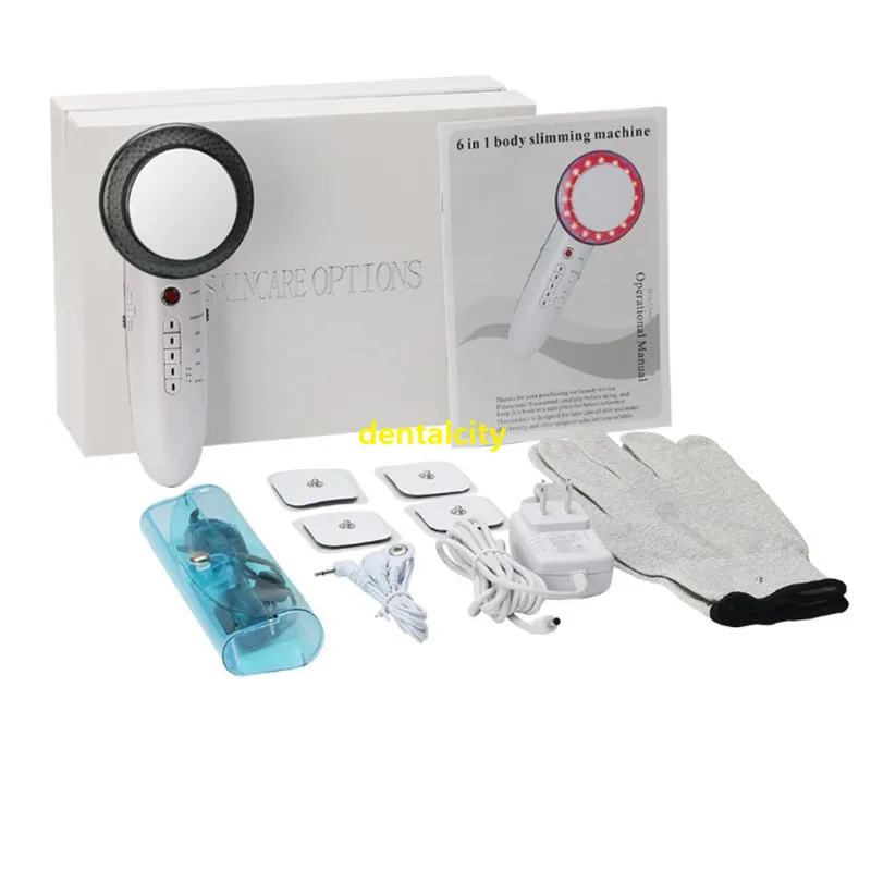 EU Plug with boxes 6 в 1 Ультразвуковая инфракрасный EMS пояс для похудения тела антицеллюлитный сжигатель жира Вес потери красоты машина для тела - Цвет: EU Plug with boxes