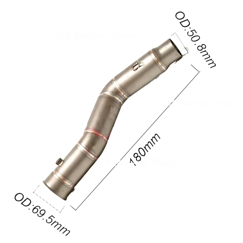 Silp on for Yamaha R1 YZF-R1 MT10 2009 2010 2011 2012 2013 2014 Motorcycle Middle Link Pipe Exhaust Without Muffler Tube Side - Image 3
