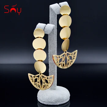 

Sunny Jewelry Trendy Jewelry Big Earrings Long Drop Dangle Earrings For Women Girls Dubai Earrings Jewelry For Party Wedding