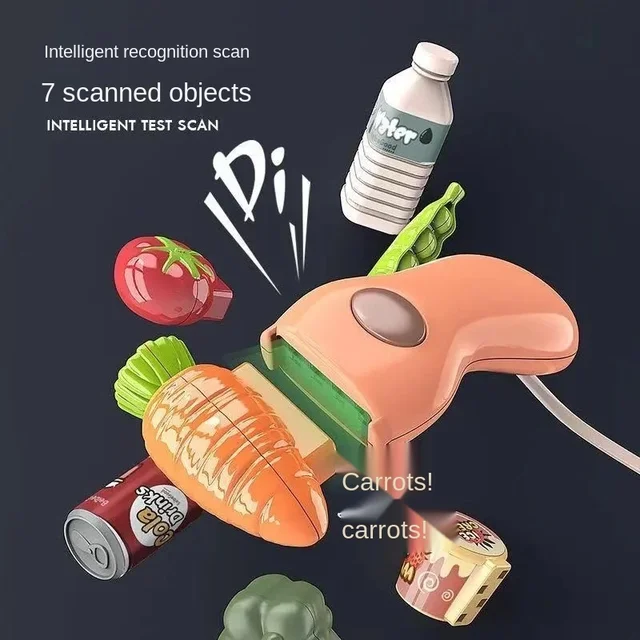 24Pcs/Set Checkout Counter Role Pretend Play Cashier Electronic Mini Simulated Supermarket Cash Register Kits Toys Kids Girl Toy 3