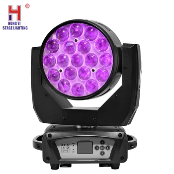 

Dj Moving Head Lighting Led 19x15W Wash Beam Light Electronic Focusing Strobe Effect DMX Controller For Wedding Party Stage