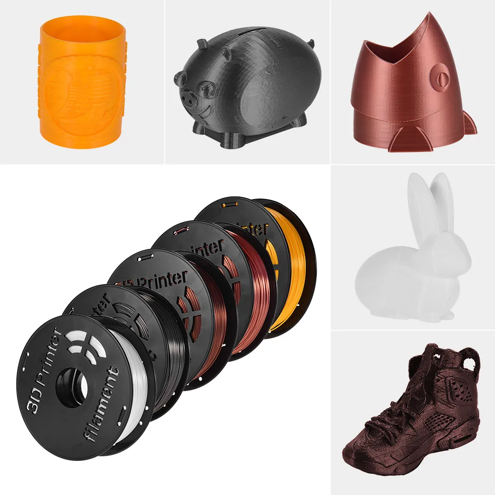 Aibecy PLA 3d принтер нить мерная точность без засорения расходные материалы для печати 1,75 мм PLA нить диаметром 1 кг катушка