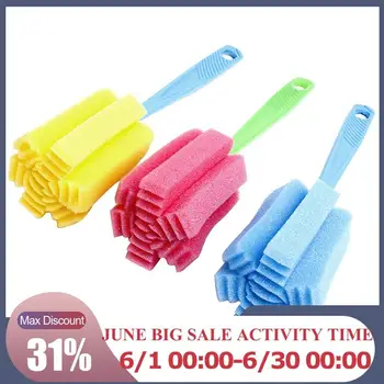 

1pc Sponge Cleaning Cup Brush Simple And Durable Cup Random Supplies Brush Color Home Handle Brush Sponge Plastic Kitchen D2X4