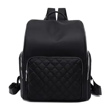 

YILUNXI Classic black lady's backpacks Pure color women's school bags Wear-resistant ladies shoulder bag Campus goddess backpack