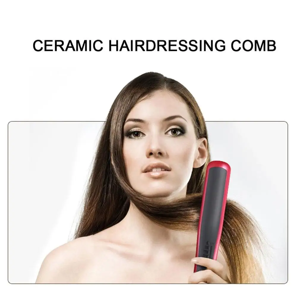 Прямые волосы выпрямитель для волос двойного назначения не повреждает прямые вытяжные фанерные гребни керамические парикмахерские инструменты