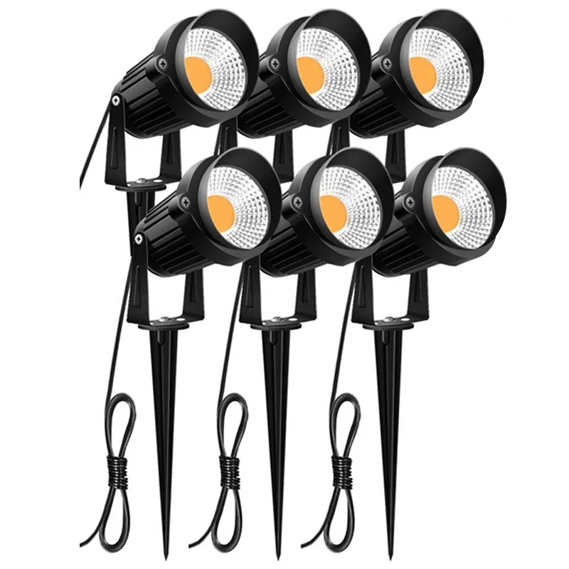 RRDWQ-10W RGB Color Changing Landscape Lights, Outdoor Waterproof LED Spotlights Remote Plug Garden Yard Patio Driveway Birthday Holidays Decoration