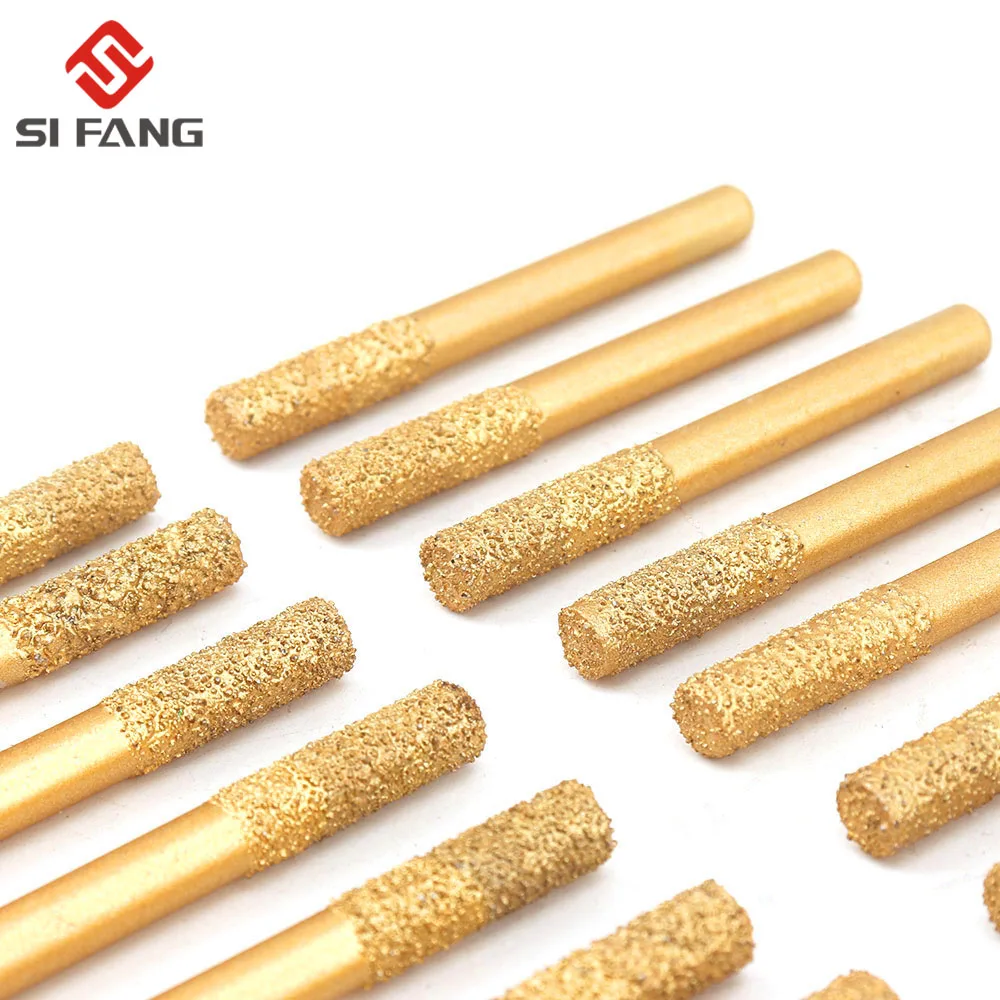 6/8/10mm 6mm Schaft Diamant Schneiden Schleifen Kopf Montiert Punkte Bit Jade Stein Carving Polieren dremel Präzisions Werkzeuge 1 stücke – Detail 4