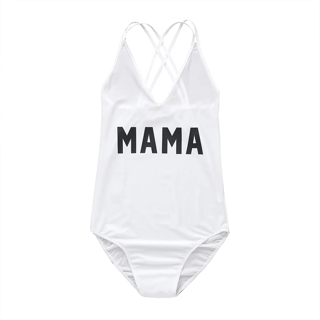 mom Mama Got Is My Mama; Семейный комплект; купальный костюм для мамы и ребенка; комплекты бикини; цельная одежда для плавания для мамы - Цвет: mom