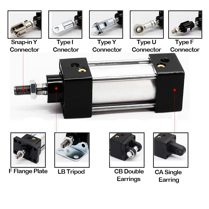 Description Picture 2 of itemAirtac Original SC Series Cylinder Accessories CA / CB / FA /LB Bore 32mm/40mm/50mm/63mm/80mm.