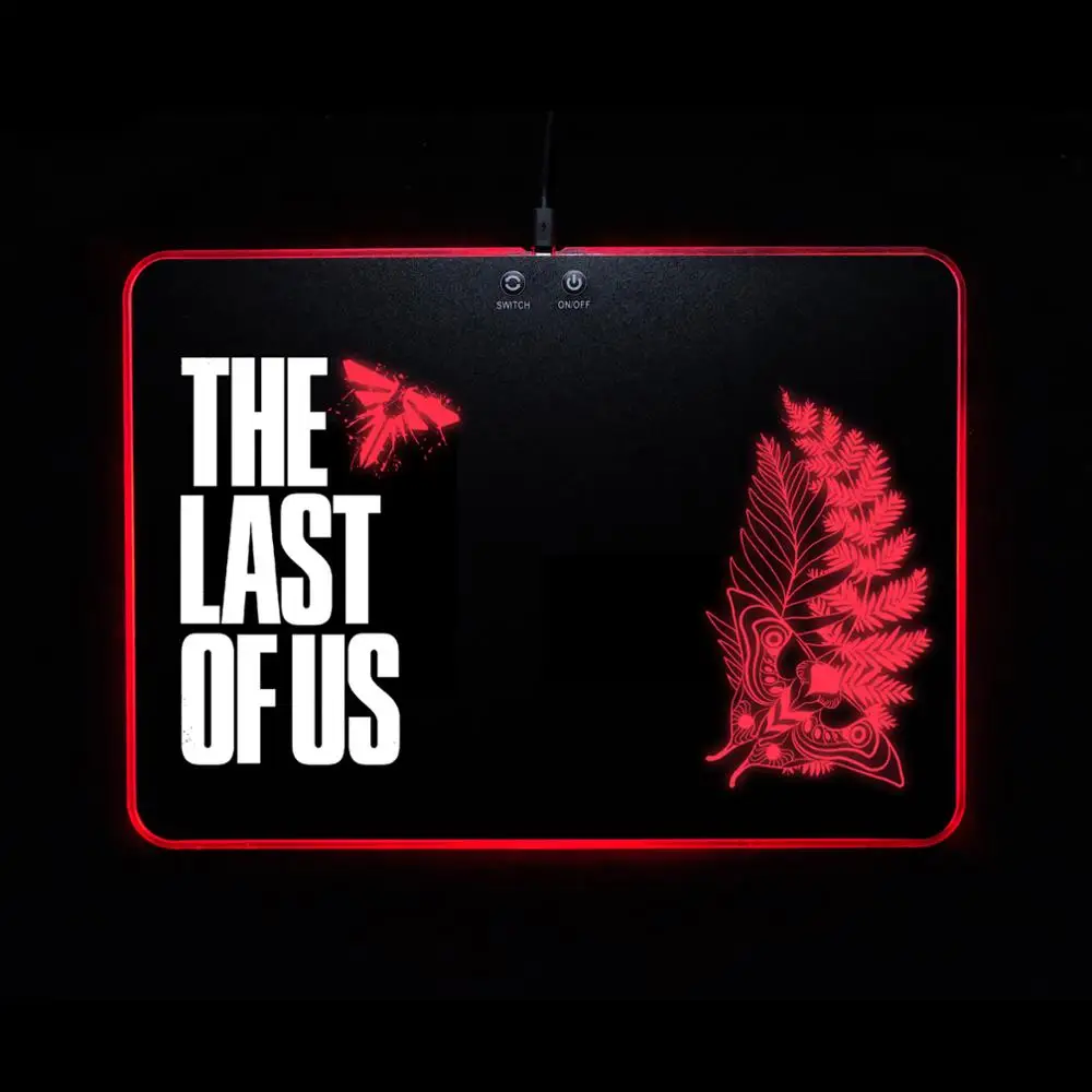 

The Last of Us Mouse Pad With RGB LED Atmosphere Light Hard Surface / For Gamer Gifts