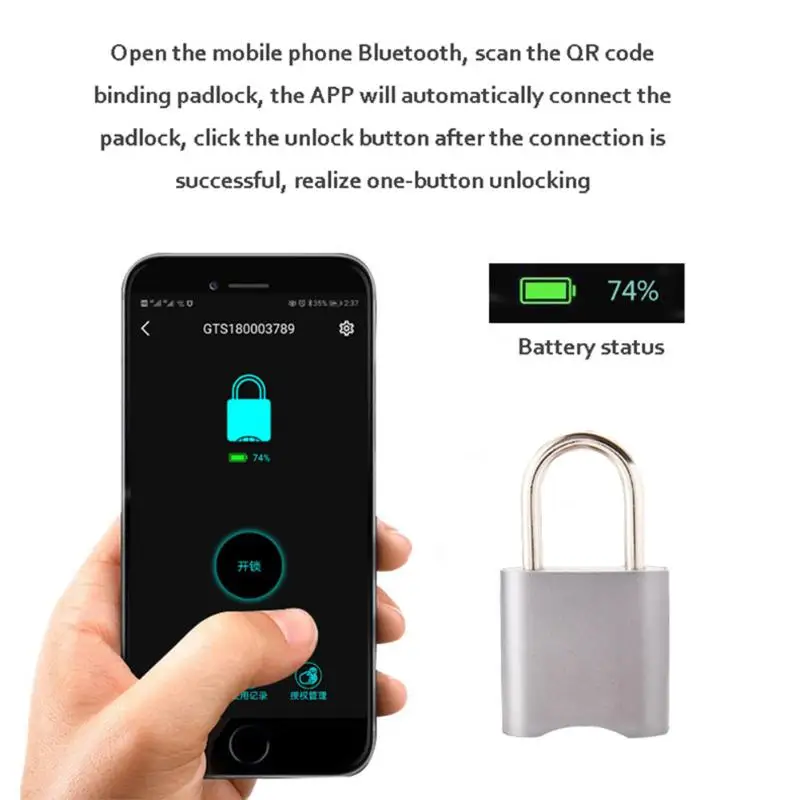 Смарт Bluetooth блокировка паролем телефон приложение водонепроницаемый Противоугонный замок Дистанционное авторизация без ключа дверной замок оборудование