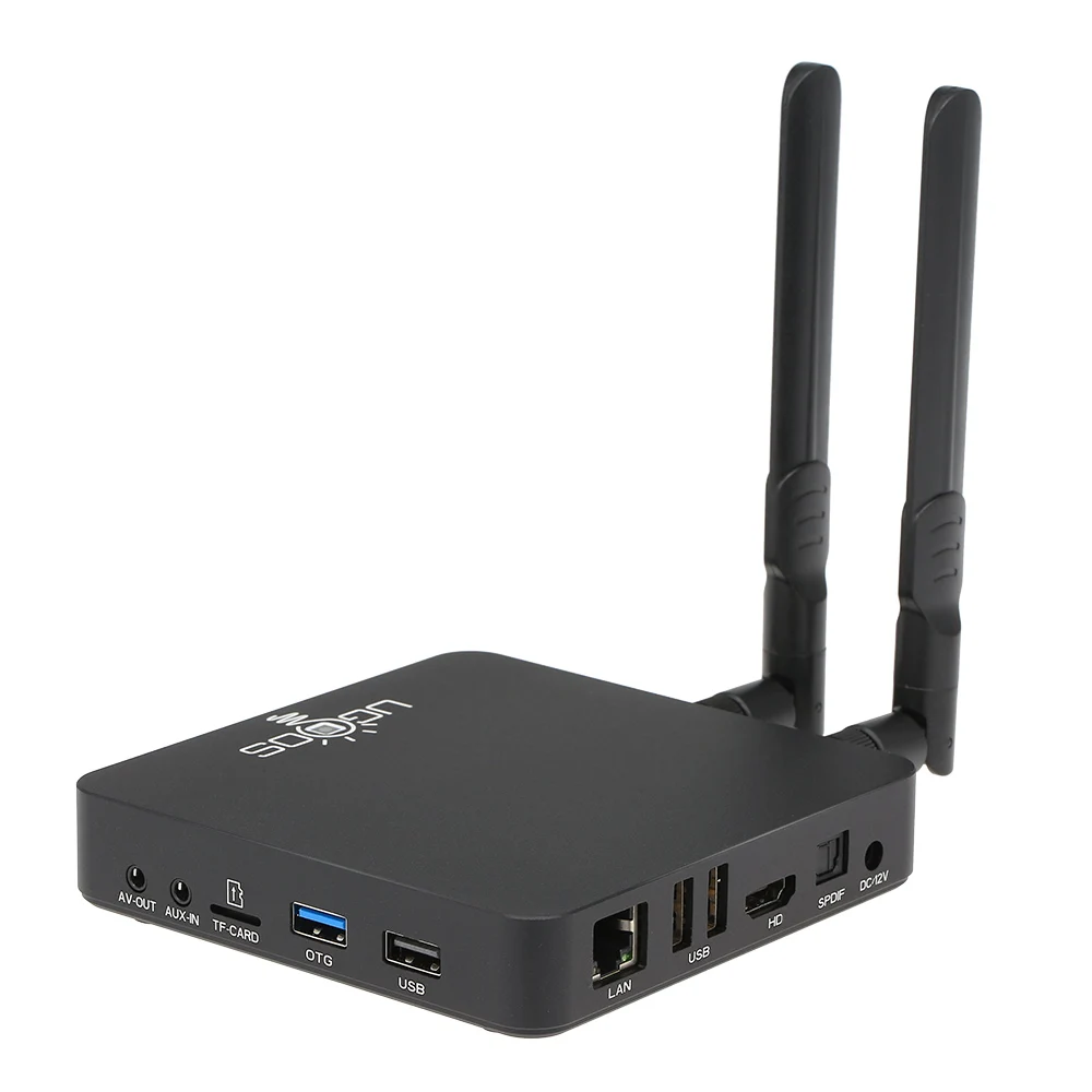 UGOOS ТВ приставка AM6 Pro Amlogic S922X Android 9,0 DDR4 2G/4G 16G/3 2G 5G WiFi 1000M LAN Bluetooth 5,0 4K HD медиаплеер UGOOS AM6