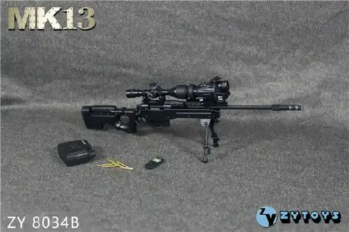 ZYTOYS ZY8034B MK13 снайперская винтовка черный пистолет Модель 1/6 масштаб пластик 12 ''солдат фигурка аксессуар