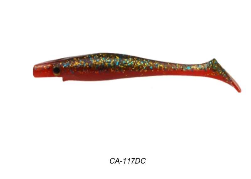 Новые рыболовные приманки боров Шад 100 125 150 200 мм свинья Шад поверхности приманка для морской рыбалки Мягкая приманка Джеркбейт дергающаяся приманка - Цвет: CA117DC