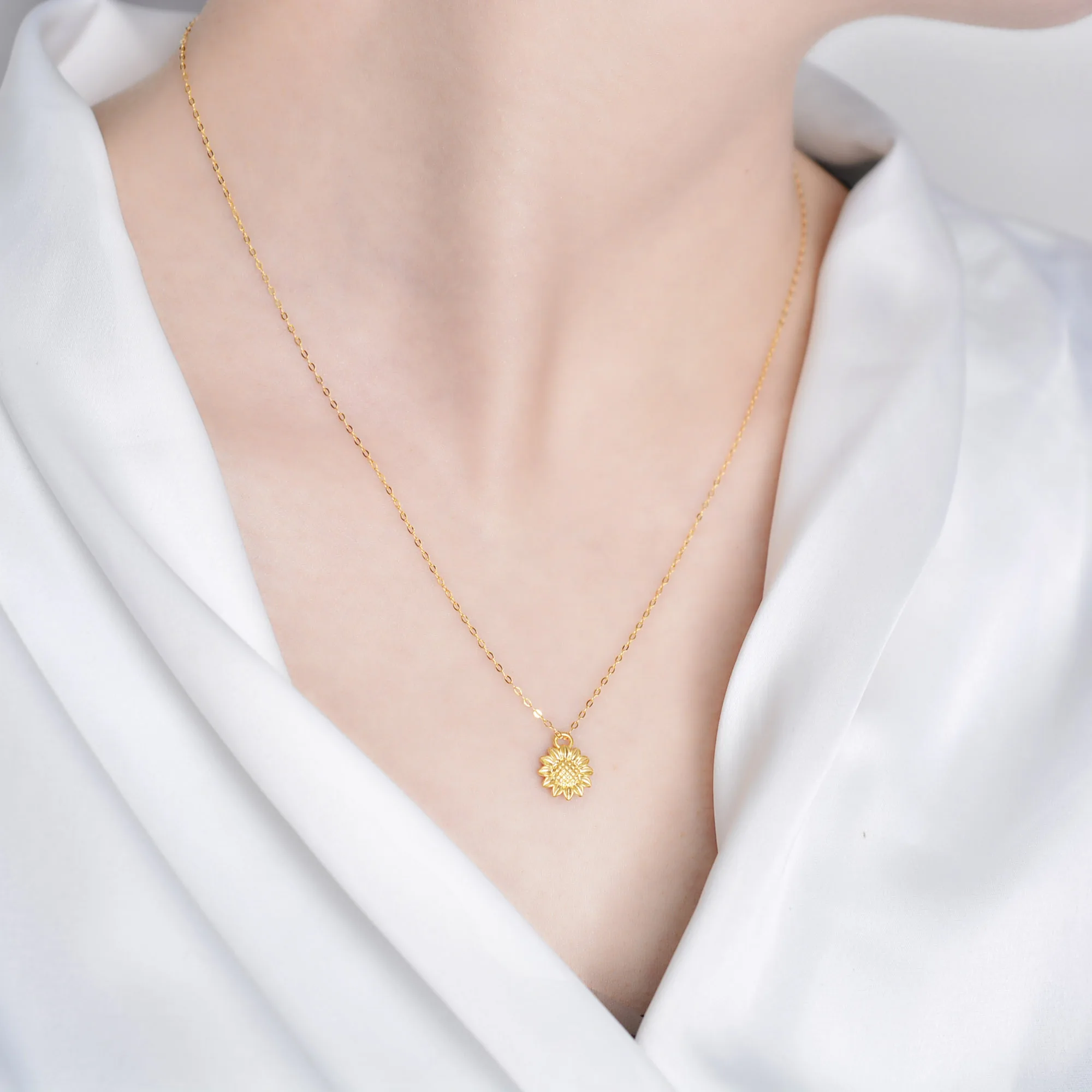 Xf800 Genuine 24k Gold 999 Necklace 
