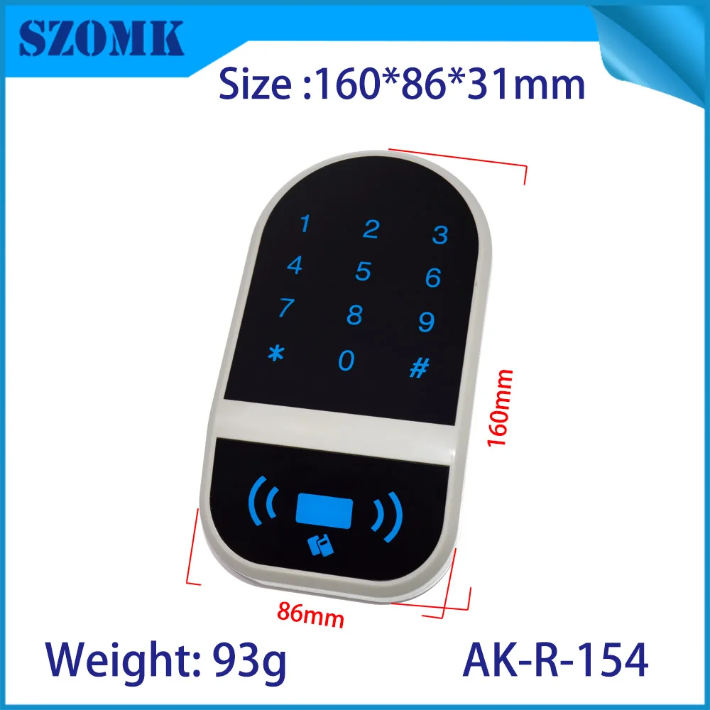 

4 pieces szomk fingerprint enclosure with keypad cabinet access control housing for outdoor RFID junction box 160*86*31mm