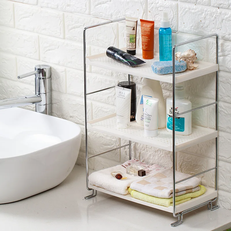 

Desktop Cosmetics Storage Organizer 2/3 Layers Bathroom Makeup Organizer Assembled Bathroom Organizer Rack Storage Organizer