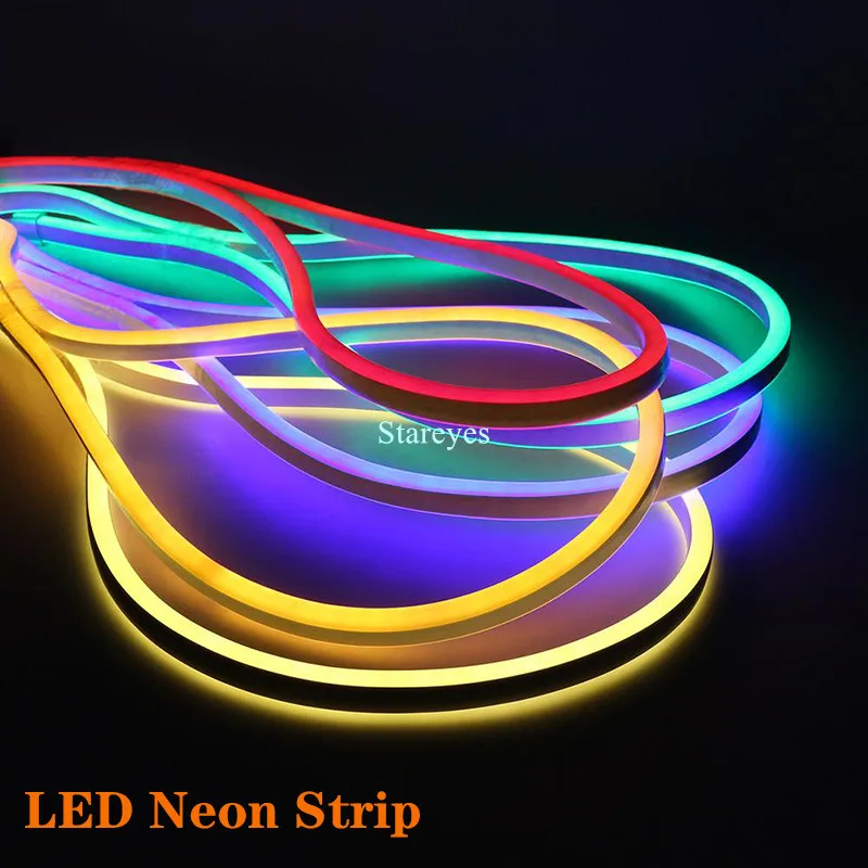 6X12mm Neon Tape Light 12V LED Strip SMD 2835 120LEDs/M Flexible