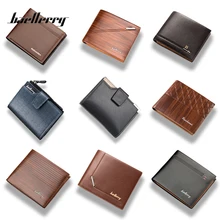 Бренд Baellerry, роскошный кожаный мужской кошелек, маленькие короткие модные мужские кошельки из искусственной кожи высокого качества