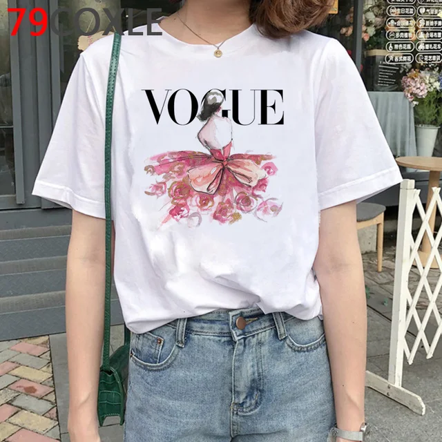 Vogue Putri T Shirt Wanita Kawaii Bunga Kartun Lucu Menari Estetika Grafis Tshirt Lucu Anime Gaya Korea Plus Ukuran Wanita T Shirt Aliexpress