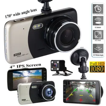 

3 In 1 Car DVR 170 Degree 1080P HD Dash Cam Dual Lens Dashcam With Rear View Camera Car Front Back Inside Video Recorder 4 Inch