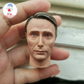 

1/6 Scale Man Head Sculpt Hannibal 2.0 Mads Mikkelsen Male Head Carving for 12" Doll Action Figure Accessory