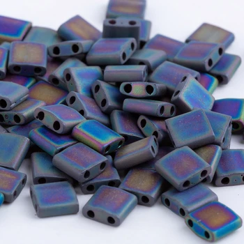 

Taidian Miyuki 5x5x1.9mm Tila Beads Bracelet Opaque Beadwork Bohochic Style Native for jewelry making 5grams/lot About 55 Pieces