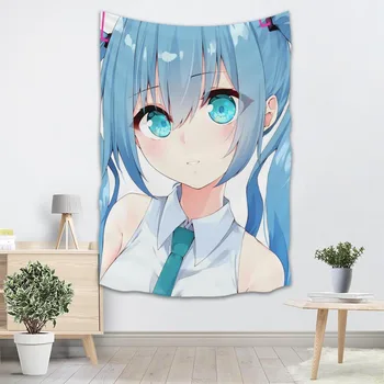 

Hatsune Miku Anime Wall Tapestry Decoration Mariage Wall Carpet Rectangular Modern Printing Fabric Yoga Mat Blanket Tapestry