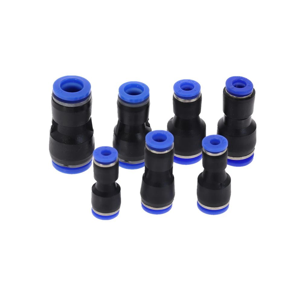 5Pc Pg4-6 4-8 6-8 6-10 8-10 8-12 10-12Mm Raccordo Pneumatico Od Tubo Flessibile Spingere In Raccordi Per Gas Diritti Raccordi Rapidi