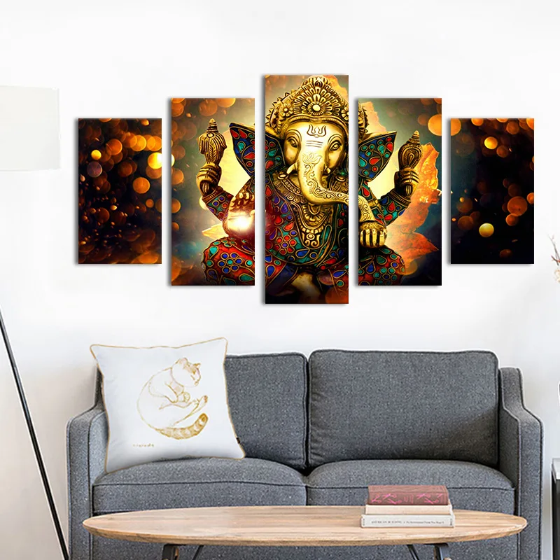 

5-the Elephant God Ganesha A- Computer Airbrush Painting AliExpress Amazon Wish Painting Core Decorative Painting