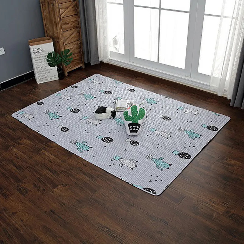 

Cotton Baby Play Mat Toddler Fence Game Pads Cartoon Baby Crawling Mats Baby Gym Mat Kids Carpet Living Room Rug Home Decor