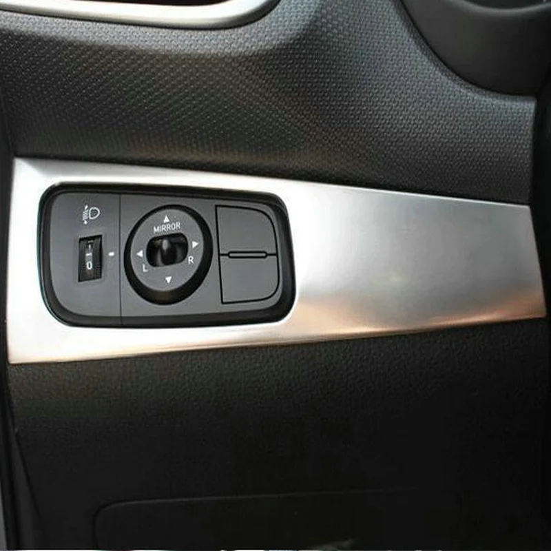 

Панель управления переключателем автомобильных фар SBTMY, декоративная рамка из нержавеющей стали для Hyundai Solaris 2, Verna 2017