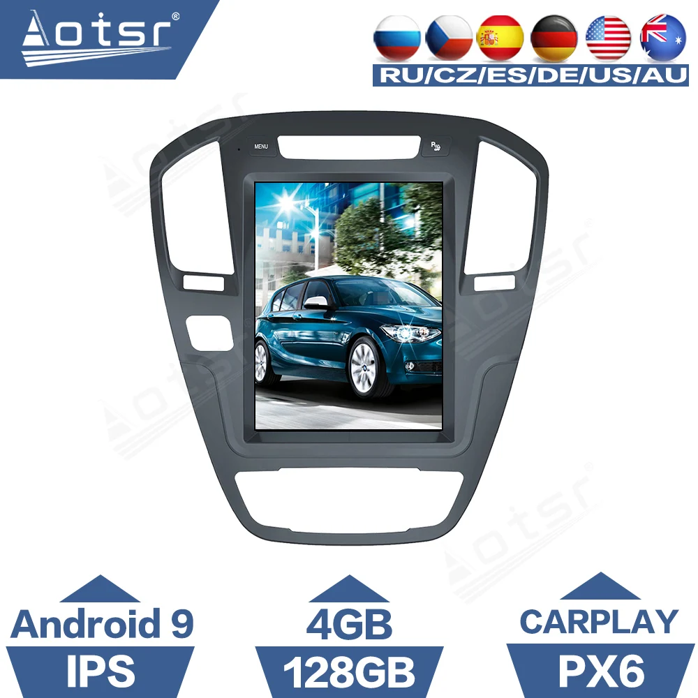 

Автомагнитола 4 + 128G для Opel Insignia Android Tesla Style для Buick Regal 2008 - 2013 GPS навигация DSP Carplay IPS автостерео
