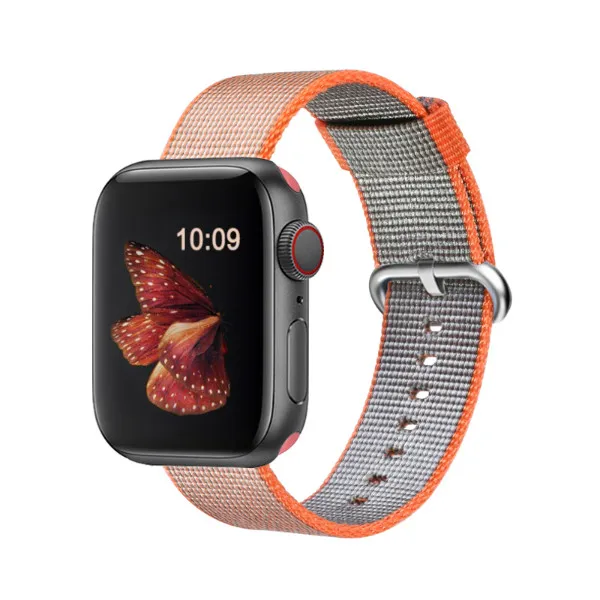 Тканый нейлоновый сменный ремешок для Apple Watch series 4/5 40 мм 44 мм тканевый браслет для Iwatch series 3 2 1 38 мм 42 мм - Цвет ремешка: Color 15