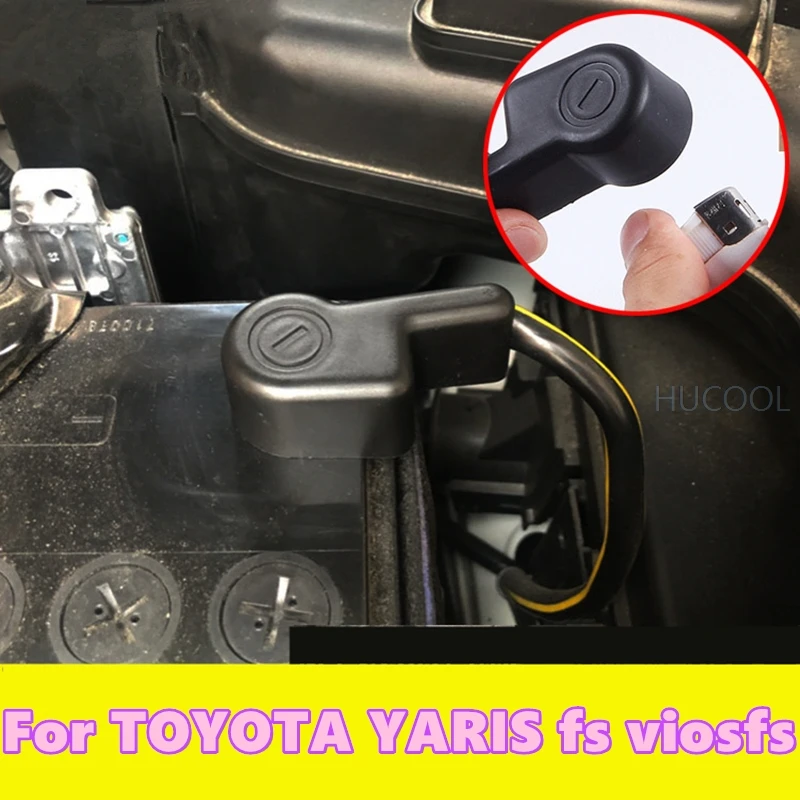 Для TOYOTA YARIS fs viosfs автомобильный аккумулятор отрицательная защита крышка двигателя батарея Пылезащитная Крышка Покрытие ржавчины автомобильные аксессуары