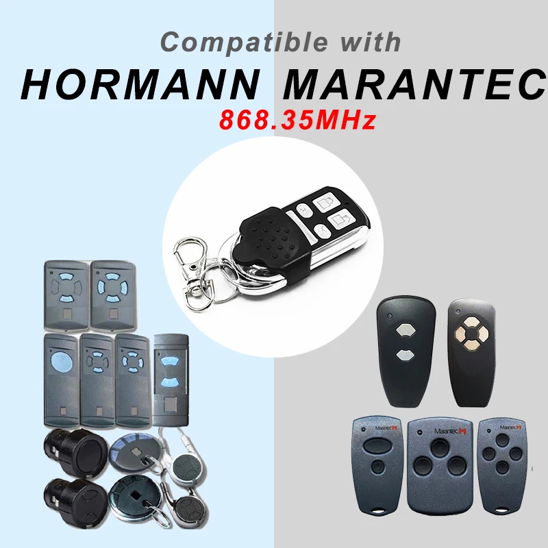 Hormann 868MHZ HS1 HS2 HS4 HSM2 HSM4 HSE2 HSZ1 Control remoto para puerta de garaje 868,35 mhz código fijo puerta transmisor de reemplazo