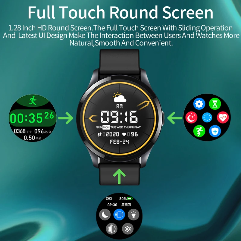 Smart Watch for Men Women Fitness Tracker Blood