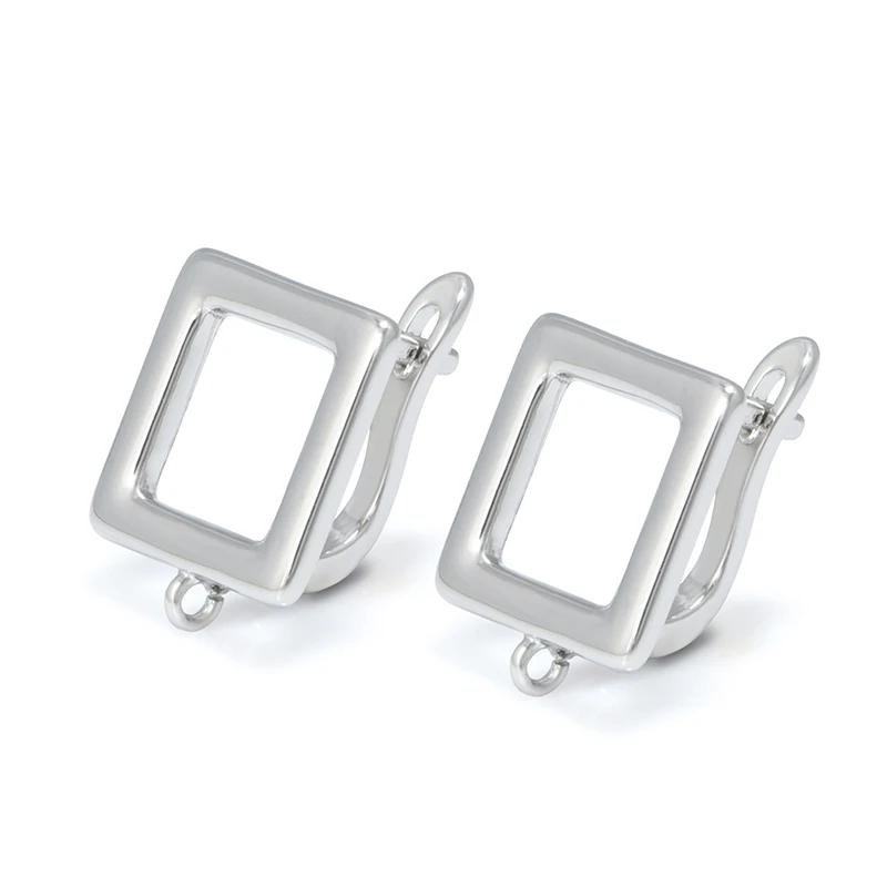 Silver Color Brass Earring Hooks for DIY Jewelry Making