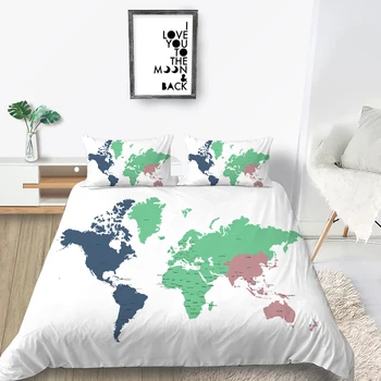 

Color Map Bedding Set For Girls Fashion Creative 3D Duvet Cover King Queen Twin Full Single Double Unique Design Bed Set