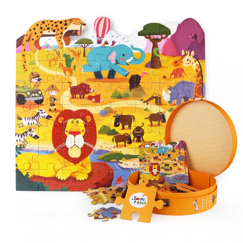 

Merlot Jigsaw Puzzle Children Paper Puzzle Baby Early Childhood Educational Toy Animal Jigsaw Puzzle Safe Building Blocks Jigsaw