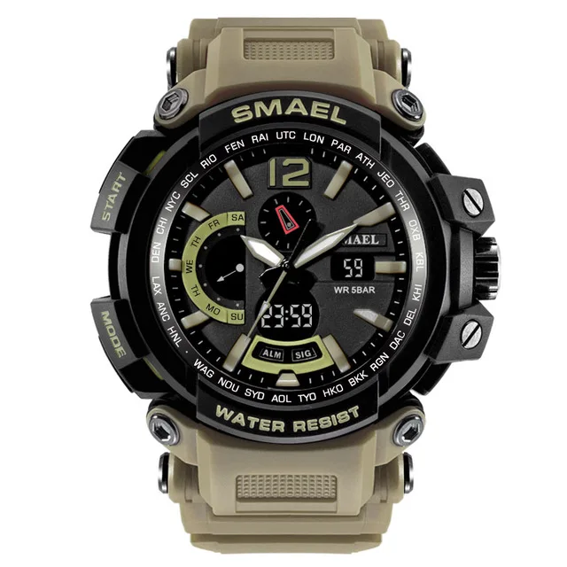 

SMAEL Men Sports Watches Waterproof Quartz LED Digital Watches Men Military Watches Relogio Masculino horloge heren 1702
