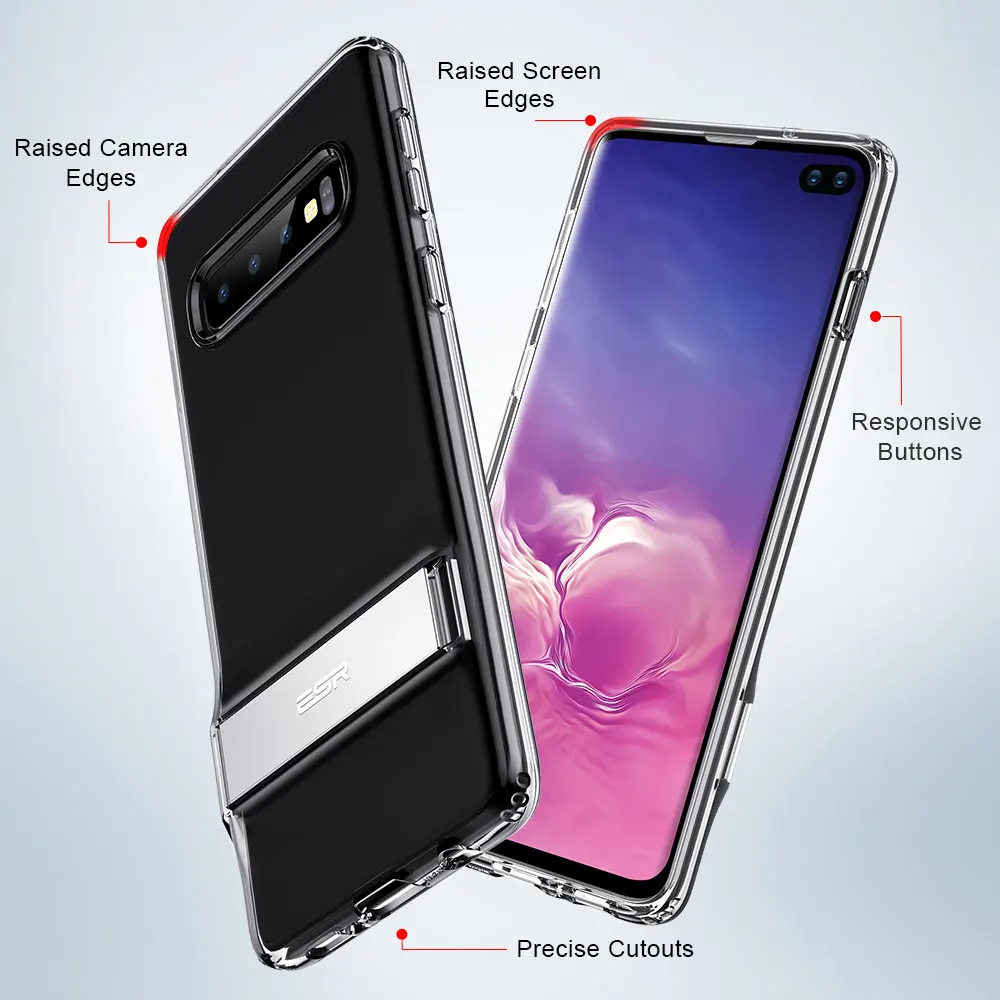 ESR бизнес чехол для мобильного телефона Samsung S10 e плюс с металлическим подставкой