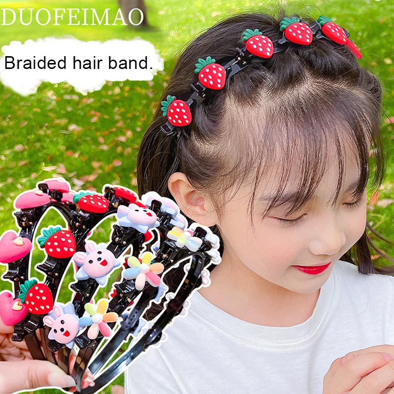 

Cute Flower Hair Band for Girls Child Hair Clip Handmade Strawberry Hairbands Birthday Gifts Headwear Headband Hair Accessories