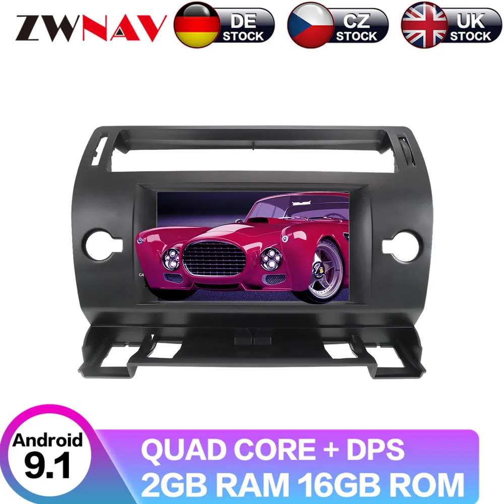 Android 9 с DSP для Citroen C4 C-Triomphe C-Quatre 2005-2009 Автомобильный gps навигация Радио Мультимедийный Плеер DVD
