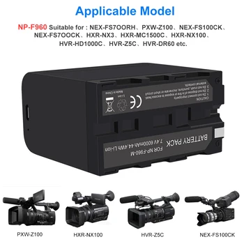 

PALO 6000mAh NPF960 NP-F970 NP-F960 F970 pro Battery with USB Charge Output For Batteries PLM-100 CCD-TRV35 MVC-FD91 MC1500C